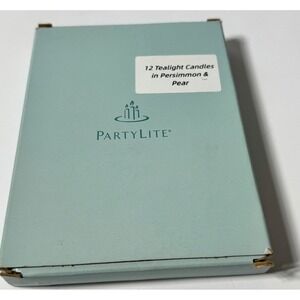 PartyLite 12 Tealight Candles Persimmon & Pear Scented Wax V04338 Made in USA
